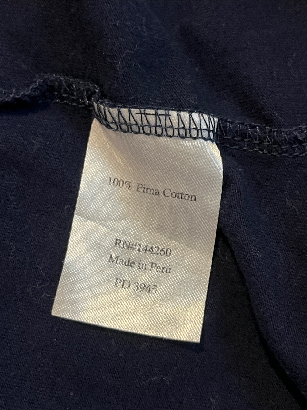 Women's Pima Pajama Set in Navy - Picture 7 of 15